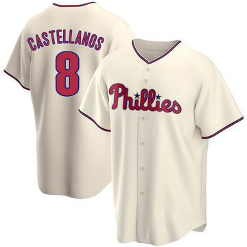 Men's Philadelphia Phillies Nick Castellanos Nike White Replica Player  Jersey