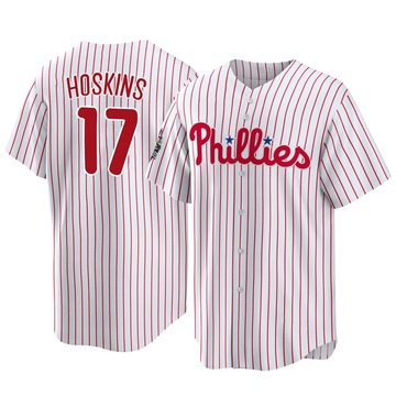 Nike / Youth Replica Philadelphia Phillies Rhys Hoskins #17 Cool Base White  Jersey